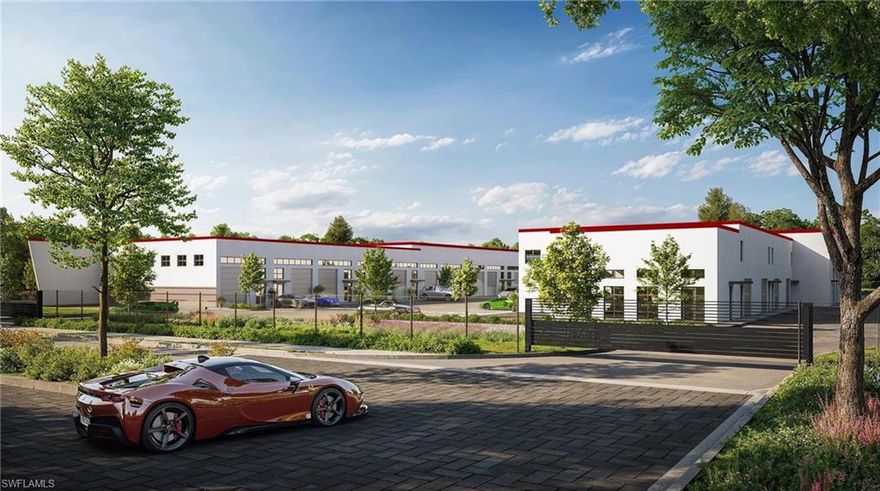 One or more photo(s) has been virtually staged, AI generated or rendered.  Introducing ESTERO MOTORPLEX, a luxury auto and motorcoach storage community located just West of I-75 on Estero Parkway, offering 40 units
crafted with precision and passion. Each unit features full bathrooms, laundry hook-ups, mezzanines, and customizable space ranging from 1300 to
over 2750 SF for your prized possessions. Elevating the standard of automotive luxury, ESTERO MOTORPLEX provides unmatched amenities like
climate-controlled protection, washing and detailing areas, and 24/7 security and access. Designed for enthusiasts seeking excellence and
convenience, this premier space fosters a social atmosphere where like-minded individuals can connect and enjoy the elite automotive lifestyle.