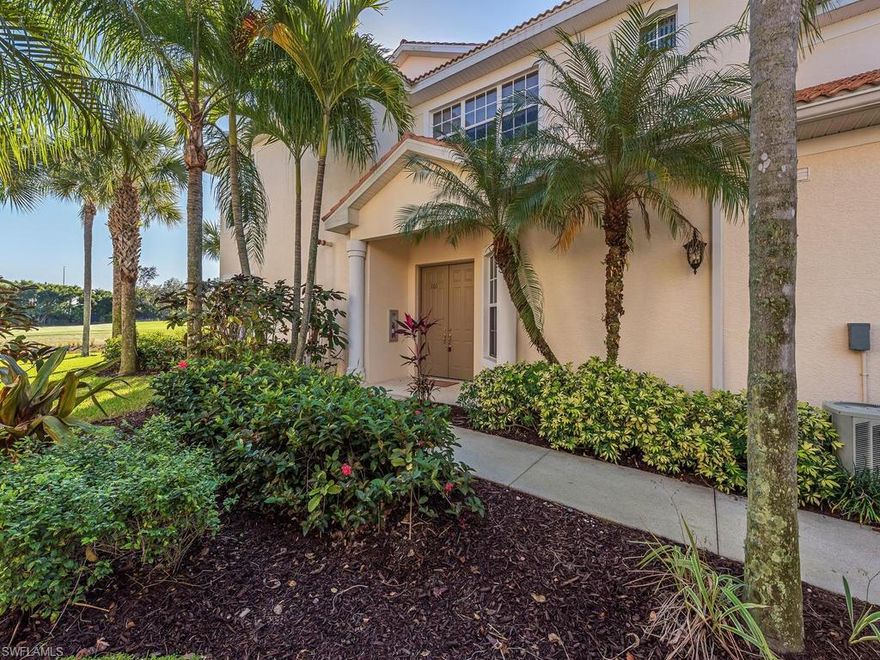 This turnkey furnished unit boasts an open great room design of 1,908 sf. with 9 ft. ceilings, this spacious 3-bedroom, 2 bath home with attached garage overlooks the lake and green of newly renovated Arnold Palmer Signature Golf Course.  Bright and cheery white kitchen with breakfast bar, pantry, newer refrigerator & solid surface countertops, plus adjacent 10' x 10' breakfast nook.  Generous master bedroom measures 17' x 13' with 2 closets (one walk-in) plus entry to lanai.  Master bath features dual vanities, walk-in shower & garden tub.  Naples Lakes C.C. is a bundled golf community with private membership, excellent tennis program, newly renovated clubhouse featuring fine dining & casual fare, attended fitness center, cabana grill, resort pool/spa, aqua driving range & putting greens.  Conveniently located near shopping, restaurants, & beaches.