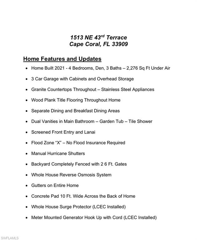 CAPE CORAL - Residential