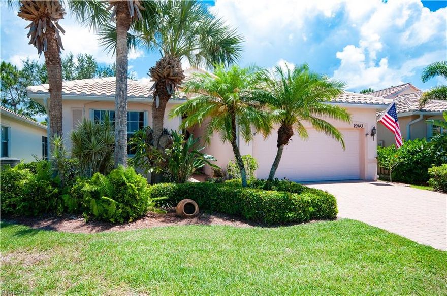 POPULAR Aruba floorpan is Perfect & Pristine! Featuring Cathedral ceilings, very open, Great-Room floor plan w/lots of light and an EXTENDED LANAI. Abundant wall space in master to accommodate all of your bedroom furniture. The hip-roof elevation enhances the curb-appeal of this beautiful home. Close to the clubhouse, so you have quick access to the resort-style pool, clubhouse and all the other activities. CASCADES is a 55+ (20% can be younger) community w/a grand clubhouse, featuring indoor-outdoor pool, state-of-the-art fitness center, ballroom, billiard room, rooms for crafts and a social director that has something on the calendar for everyone. Located within just minutes of I-75 and Hwy 41, Southwest Int'l Airport, FGCU, much of the recent upscale growth in Lee county, including two very large shopping centers with the stores you want and several new medical centers. Experience the Cascades Maintenance-Free lifestyle and friendly & active community.