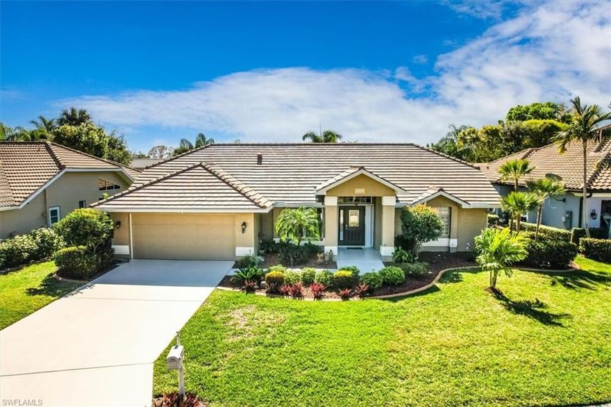 Welcome to to the beautiful neighborhood of Pinecrest in the sought after Gateway Community! This stunning floorplan offers everything you need with 4 spacious bedrooms, 2 bathrooms and 2-car garage. Spanning over 2196 square feet, this one-story residence offers a seamless flow throughout, making it perfect for both entertaining and everyday living. ALL NEW INTERIOR PAINT THROUGHOUT (SW 7008 - Alabaster in Eggshell). The split floorplan provides privacy and comfort, with two separate living spaces for added versatility and access to your large lanai with screened in pool. Built in 1995, this home combines the charm of a well-established property and conveniences. The tile counters and stainless steel appliances in the kitchen add a touch of elegance and functionality to your culinary endeavors. The new roof ensures peace of mind and protection from the elements.  Whether you are looking to relax by the pool, host gatherings with friends and family, or simply enjoy the serenity of your own space, this Pinecrest home is the perfect sanctuary for you. Don't miss the opportunity to make this your forever home!