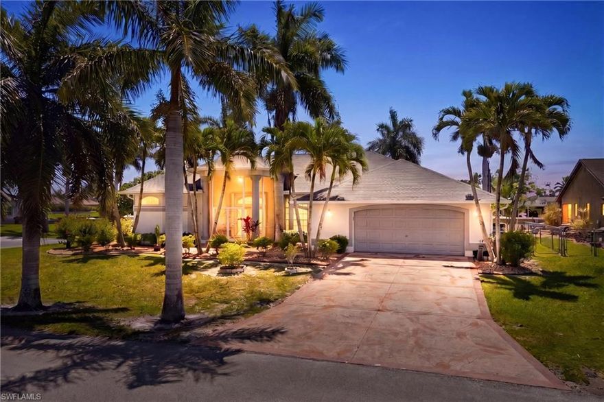Fully furnished Southern Exposure Gulf access pool home with 4 bedrooms, 2.5 baths, and a spacious split-bedroom floor plan designed for comfortable Florida living. Nicely furnished with tasteful pieces and move-in ready, this home offers an easy opportunity to start enjoying the waterfront lifestyle right away. Boating enthusiasts will appreciate the dock with boat lift and the fact that this property is just one bridge to open water. The outdoor living area is a standout feature, offering an enclosed heated pool and spa, a large under-truss lanai for outdoor dining and relaxing, and the perfect setting to enjoy the waterfront lifestyle. A screened front entry welcomes you with a beautiful cross breeze and leads to elegant double glass front doors.
Inside, the home features tile flooring throughout, a formal dining area that can also function as a home office, a separate formal living/sitting area, and a spacious family room with an adjoining dining area off the kitchen. Sliders to the pool and numerous windows fill the home with natural light. The remodeled kitchen features new cabinetry, hard-surface countertops, tile backsplash, stainless steel appliances, and a convenient bar-style counter. An inside laundry room includes washer, dryer, and storage cabinets.
The primary suite offers French doors to the pool, a walk-in closet, and a spacious bath with double vanity, soaking tub, and separate shower. Three additional bedrooms and a full guest bath with tub/shower combination are located on the opposite side of the home. Recent updates include a new pool cage screen enclosure, newly refinished pool surface, new exterior and interior paint, new shingle roof, and remodeled kitchen.
Ideally located for both land and water enjoyment, this home offers easy boating access to two popular waterfront restaurants and is just minutes from grocery stores, downtown dining, entertainment, and some of the finest beaches on Florida’s Gulf Coast.