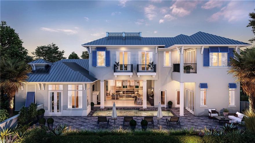 A unique opportunity to have concierge treatment in developing your dream home. This lot is located just blocks away from Naples' beautiful beaches, as well as downtown 5th Avenue restaurants and shopping. This soon-to-be-built custom home displays casual elegance only available in Old Naples. This custom 2 story, 3,929sf living space, with 4 bedrooms, 6 baths, and 3 car garage. The ground floor master suite has pool views and a private garden patio, a walk-in closet, and a luxurious bathroom. Beautiful open living with bi-folding floor-to-ceiling glass doors making outdoor entertaining seamless from the light-filled great room with fireplace. Chefs kitchen with breakfast island, ‘hidden’ pantry, open dining area, glass-fronted wine room, study with bath, laundry room, and elevator.  The second level features two large bedrooms with full bathrooms and an oversized bonus room perfect for kids or adults. Desirable Lot with front OR back-Alley street ally access to avoid traffic. All finishing's and features can be negotiated. See Confidential Remarks for more info.