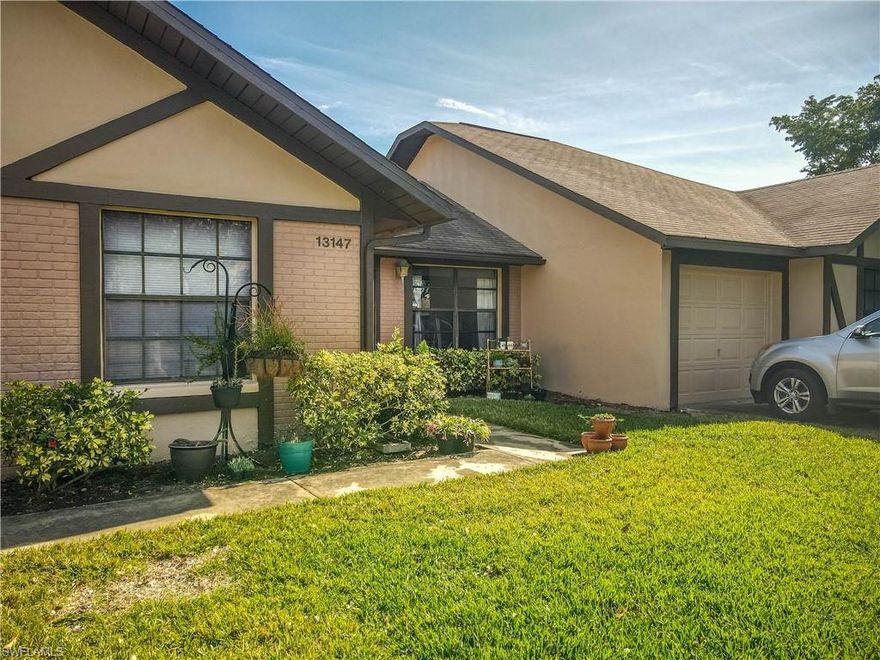 Great opportunity in a great neighborhood 2-bedroom 2 bath 1 garage. Unit is specious and has a great private backyard with a screened in area. The association features a community pool, plenty of green space and low-density population. Feels like you are far from everything yet minutes from entertainment, shops, restaurants and short drive to famous beaches like Sanibel and Fort Myers.