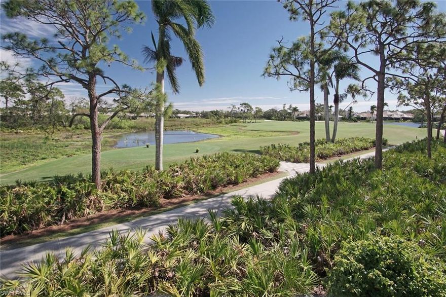 Best deal on a condo in Bonita Bay!! Bring offers!!! Motivated seller wants it gone!! Rarely available 3/3 Oakwood Carriage Home Augusta Floor Plan with a golf course location. Eastern exposure with tee to green views of the #2 hole on the Marsh. New 20 x 20 tile throughout the main living areas, master bedroom and bath along with new baseboards. New Fabric Hurricane Shutters on the lanai. New Koehler water closets in all the baths. Granite in the kitchen and master bath. Plantation Shutters throughout. Freshly painted and ready for a new owner!!! Bonita Bay's amenities are unsurpassed encompassing 5 golf courses, 18 tennis courts, pickleball, full service marina, new state of the art 18,000 sq. ft. Lifestyle Center, 12 miles of biking and walking trails along with a private beach club.