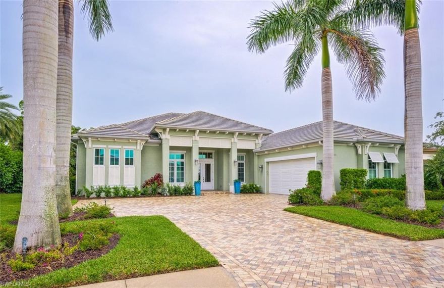 Indulge in the epitome of luxury and tranquility with this stunning McGarvey Custom Home nestled in Naples Reserve's serene Parrot Cay neighborhood. This award-winning estate features a spacious master suite complete with dual walk-in closets, a lavish spa-like bathroom featuring a standalone soaking tub and glass shower, and two guest en-suites with direct pool access. Entertain effortlessly in the generous great room, complemented by an elegant dining area, wet bar, versatile den, and an outdoor kitchen overlooking a pristine pool and spa. High-end interior finishes abound, including quartz countertops, tray ceilings, and a spacious 2.5 car garage. Positioned on a corner lot with a coveted west exposure, this custom-built oasis promises the perfect blend of relaxation and luxury living. Naples Reserve offers a wealth of recreational amenities, from a beach entry pool and fitness center to dog parks, sports courts, and dining venues. Explore a variety of water activities just moments from your doorstep, ensuring a well-rounded retreat for leisurely living. Conveniently located near Downtown Naples, Marco Island, and the picturesque beaches of Southwest Florida, this exceptional property invites you to experience the pinnacle of elegance and sophisticated living in Naples. Don't miss the chance to call this private sanctuary your own.