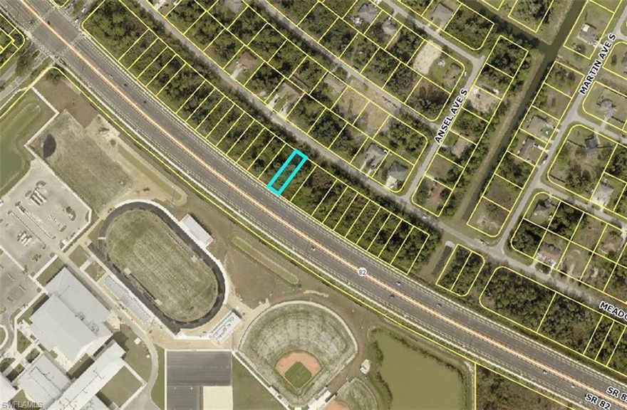 COMMERCIAL parcel bordered by SR 82 and Meadow Rd. Located between Colonial Blvd. and Daniels Parkway (Gunnery Rd.). Across the street from Lee County's newest $98 million Gateway High School with 1300 students. Close to Red Sox stadium, Gateway and new developments on SR82 and Daniels Parkway.