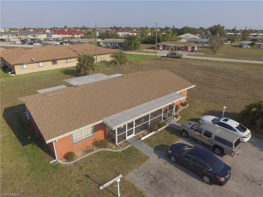 A can't miss opportunity for investors! Walking distance for the brand new Bimini Square, this duplex will continue to increase in value overtime as the Downtown Cape Coral continues to develop. The property includes two units, each two beds and two baths, tile throughout, individual washer/dryer hookups, and individual front porches. Both units are currently leased, giving the owner a steady income. The property is located 10 minutes by foot from Four Freedom Park and within a four minute drive from downtown. Don't miss out on this opportunity!