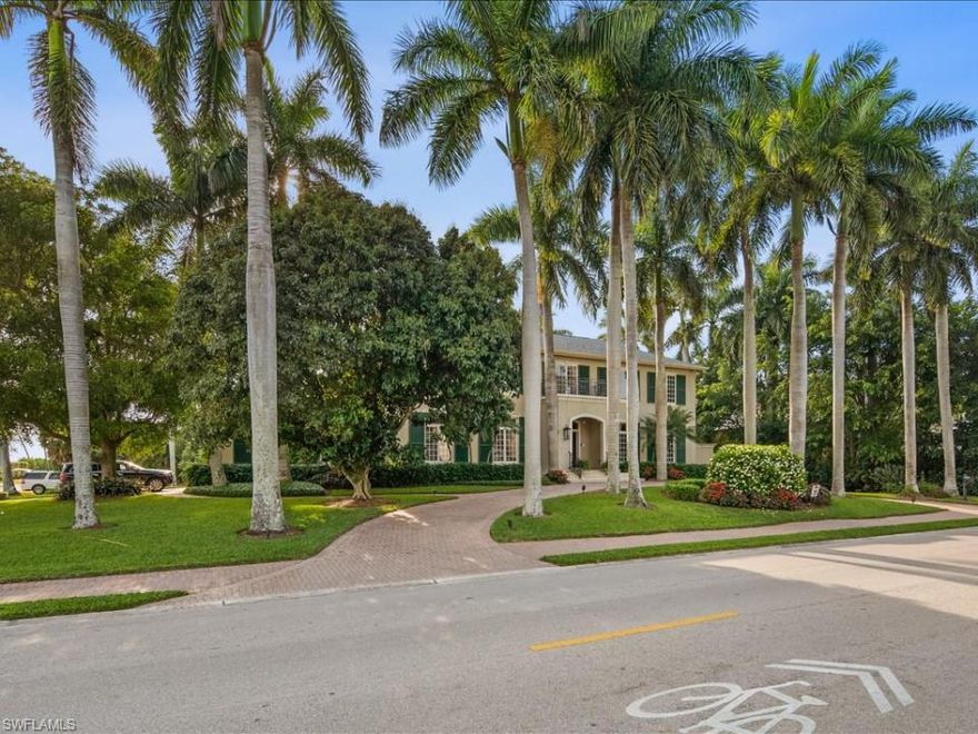 Beach Block Location! A few steps from the light sandy beach. Situated in the “Golden Triangle” between 5th Avenue and 3rd St and close to the beach...the most prized location in all of Olde Naples. Priced close to LOT VALUE! Artist Renderings of this home reflect the opportunity to renovate the spacious interior and open floor plan complementing today’s lifestyle. Renovations can be provided by the seller at an additional but reasonable cost. A 4 Stop Elevator carries you from the garage to the 3rd Floor. Classically beautiful as it stands now with elegant lines and decor. Move in ready. The Additional adjoining 92' x 150' vacant lot with panoramic ocean views is also available as a separate purchase for $9.5M. See listing 59 9th Ave. S. for details. Live in or rent out this 5 bedroom 6 bath home while you construct your dream home next door. Truly a rare find!