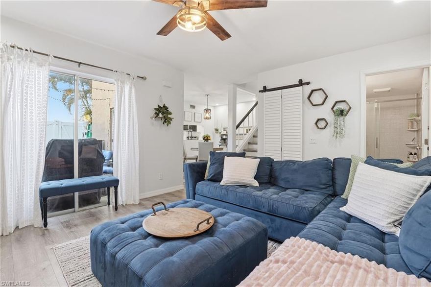 Beautifully updated condo in a prime Cape Coral location! Step into a bright, open living space with newly updated vinyl plank flooring, fresh trim, and modern light fixtures- creating a spacious, contemporary feel perfect for relaxing or entertaining.

The kitchen features granite countertops and a new refrigerator, seamlessly integrated into the open layout. Added convenience comes with a new in-unit washer and dryer, making daily living effortless.

Step outside to your private patio/ outdoor area that is just steps from the sparkling community pool, adding extra appeal and convenience while enjoying the Florida lifestyle. 

This condo is perfectly situated in a highly desirable central location, only minutes from shopping, dining, and major roadways. Whether you’re searching for a full-time home, a seasonal getaway, or a smart investment, this move-in-ready condo delivers the ideal blend of style, comfort, and everyday convenience all in one.