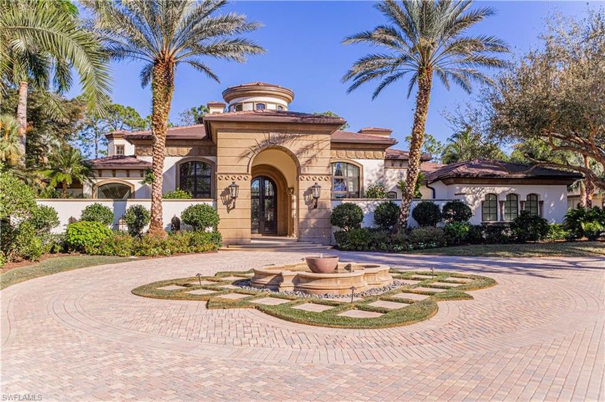 Upon entering this elegant estate with over 5853 Sq.ft. of luxurious one-story living, you will be greeted with soaring cathedral ceilings, a wide-open view of the meticulously manicured gardens and expansive covered lanai creating an ideal environment for relaxing and entertaining. Views of the Pine golf course's 14th hole is just one of the 3 championship courses you will get to play. This luxury home offers a gourmet kitchen with a superior gas range, pot filler, massive island, Butler's pantry, formal & casual dining, a gorgeous wine cellar, fireplace, and time-honored marble and hardwood flooring throughout. There are 2 primary suites with dual bathrooms 2 oversized wardrobes & a dressing room. All junior suites offer en-suites with walk in closets. There is a world class performance & wellness center with resort style pool & spa and the finest tennis and pickle ball courts around. You also have 3 onsite dinning options to choose from that are absolutely wonderful and have some of the best food in town.