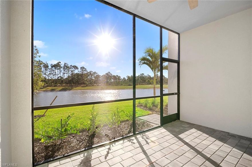 Be the FIRST to enjoy this never-lived-in, unfurnished 2-bedroom, 2-bath, PLUS DEN, ground-floor Veranda Condo located in the desirable Webb’s Reserve Golf & Country Club at Babcock Ranch.

This unit features an open-concept layout that seamlessly connects the kitchen, dining, and living areas. Perfect for everyday living and entertaining. The residence includes full-size in-unit laundry!

Veranda condos offer TWO spacious screened lanais. There is one in the front & another in the rear of the property, truly becoming an extension of your living space. Step out onto the screened rear lanai and take in the peaceful lake views. 

Located in beautiful Southwest Florida, Webb’s Reserve, a LENNAR Community at Babcock Ranch is described as a Nicklaus Design masterpiece, offering a challenging yet rewarded golfing experience. Playing 7,034 yards from the back tees, this course features strategically placed bunkers, contoured greens, and water hazards that test golfers of all skill levels. Each hole is thoughtfully crafted, with the opening par 4 easing players into the round, while the finishing par 5 demands precision and strategy. Whether you’re navigating the double fairways of the third hole or aiming for birdies on the shorter par 3s, Webb’s Reserve promises a memorable round in a stunning natural setting.

Grass & Turf – Bimini Bermuda Fairways, Tees and Rough. TifEagle Greens

Living in Webbs Reserve also grants you access to all of the Babcock Ranch Community Amenities, Shopping, Dining & Activities as well. Some of those Include: 2 Additional Community Pools, Gas Fire Pits & Grill Cubicles. Lit Tennis, Bocce ball, Basketball & Pickle ball courts. There are Miles of Hiking Trails, Nature Preserves and lots of Pet Friendly Open "Green Space" areas. 

For an additional Cost, WellWay by Lee Health, is a full-service health club located in the heart "Founders Square". Founders Square is also where you will find, The Lakehouse Waterfront Restaurant, Slaters Goods & Provisions - Coffee Shop & Ice Cream Store. Within walking distance is the Babcock Ranch Security Office, an amazing 150 Foot Boardwalk & many other small businesses. The weekends bring Live Music & Entertainment, A Farmer’s Market on Sunday Mornings & Countless other Social Events, Fairs and Festivals. 

You'll enjoy the convenience of the "Crescent B Commons" Shopping Center, which is anchored by the Neighborhood Publix Grocery Store and is host to over 100,000 Square Feet of additional Dining, Shopping, Retail & Service Businesses. There's even a STARBUCKS, MARSHALL's, ACE HARDWARE, a MEDICAL CENTER & a PET SUPERMARKET, FIVE GUYS, PANERA, ULTA, HOMEGOODS and SO MUCH MORE right in the community.