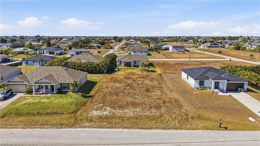 Here is your opportunity to own land in Northwest Cape Coral. This lot provides flexibility to build your dream home or hold as an investment in a growing, desirable location. Nearby boat rentals, public boat ramps and designated fishing locations. Southwest Florida allows for outdoor lifestyle, with marinas, golf courses and nature preserves within driving distance. This location combines opportunity and growth potential. An ideal spot for investors or future homeowners looking to purchase in Cape Coral.