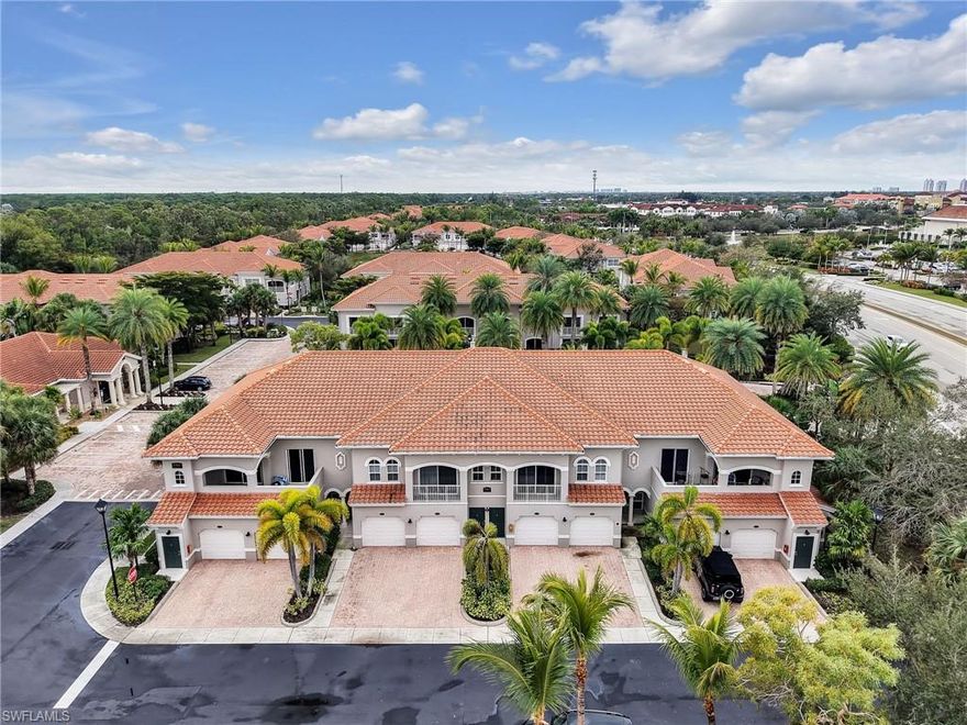Mirasol at Coconut Point 1 bedroom condo available. This unit is just about 900 square feet of living space, large open great room with dining. Kitchen offers granite counter tops, wood cabinets and stainless steel appliances. The condo has tile everywhere, the bedroom has new vinyl flooring. Screened lanai and a 1 car attached garage. Mirasol offers a clubhouse, community room, billiards and a resort style pool. You are minutes from the Coconut Point Mall, great access to 75 and the beaches.