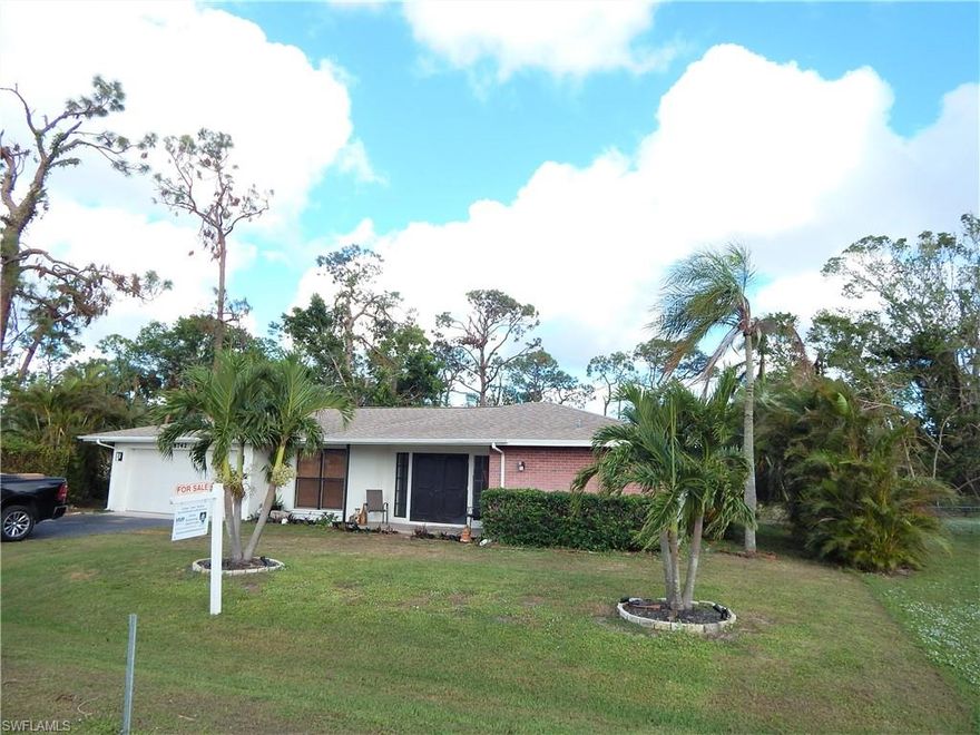 Awesome Pool Home in Fort Myers Villas. Close to Bell Tower Shops, Restaurants, & FSW University And An Easy Drive To Beaches And RSW Intl. Airport. This Large Home Has A great Split Floor Plan. Master Has Huge Walk-In Closet! Kitchen Has Granite Countertops And Pass-Thru Window To Large Screened Lanai And Pool Area. All Bedrooms Have Walk-In Closets. Pavered, screened Lanai Surrounds The Solar Heated Pool With Lots Of Room Under Cover For Entertaining. The Private Backyard Is Lush And Tropical, With Several Fruit Trees. New AC And Electric Panel Upgrade In 2021. Home Was Also Re-Plumbed And All Electrical Outlets Were Replaced. Solar Panels Were Replaced About 4 years Ago. 2 Car Garage With Laundry Area And Has Work Benches. Roof Was Replaced In 2015 And Irrigation Pump And Expansion Tank Were Replaced in 2017. This Beautiful Home Won't Last Long! Better Hurry!