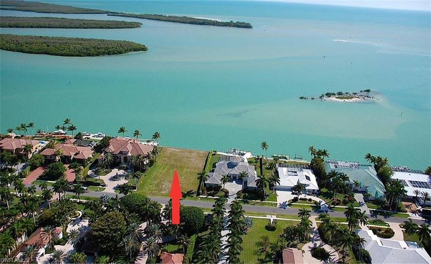 View, view, view! Build your dream home on this exceptional Marco Island estate lot with panoramic views of the Gulf of Mexico,with sunny south western exposure, 125' of direct water access for yachting, located on prestigious Caxambas Island and surrounded by multi-million dollar estate homes! This parcel is unique as it has 34 extra feet of depth as compared to properties on this same street, thus more land for your future estate, plus it features a brand new seawall!