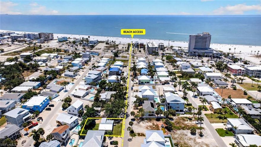 65’ X 80’ size parcel priced at land value with a 1984-built ground-level beach home ready for what’s next! Located in the popular north end and on a weekly vacation rental street with direct beach access at one end and the bay at the other. This is the kind of setup that defines Fort Myers Beach—and it’s getting harder to find! Welcome to Delmar Ave—a neighborhood already in motion, where newer homes built to current code are steadily reshaping the street and raising the standard. You’re not guessing about what this becomes—you’re stepping into a location that’s already proving itself. And this parcel stands apart. At 65 feet wide and 80 feet deep, it’s larger than most on the street. That extra width isn’t just a number—it translates into real design flexibility when you build. Better layout. More usable space. A finished home that lives the way a beach property should. The location hits from every angle. Walk to the beach access in minutes. Head the other direction, and you’re at the bay. Restaurants, music, and everything that gives the island its energy are right there when you want them—yet you’re set far enough off Estero that it stays quiet, comfortable, and livable. That balance is what people look for. Here, it’s already built in. The existing 2BR/1BA home is older. Some will clear the site and build new. Others may see a path to rework it into something smaller, more efficient, and dialed in for today’s beach lifestyle. Either way, the numbers make sense. Because you’re not paying for someone else’s vision—you’re buying the position. A larger-than-typical lot. A neighborhood that’s actively improving. Beach and bay access. Weekly rental potential. Priced at land value. That kind of alignment—price, location, flexibility, and momentum—is where the best opportunities live. And when they show up like this…they tend to get recognized quickly.