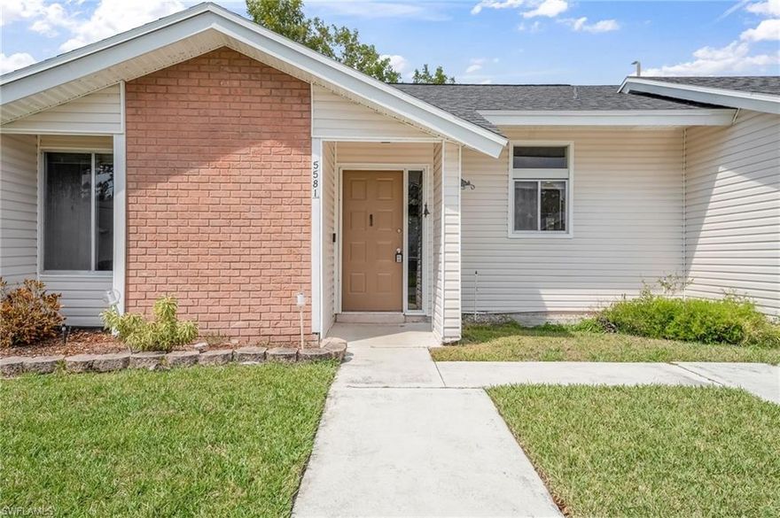 Imagine stepping into a SUNLIT, OPEN CONCEPT HOME where every detail feels fresh and effortless. Nestled on a quiet, community-oriented street in the coveted Foxmoor Lakes, this beautiful 2-bedroom/1-bath retreat invites you to unwind and entertain with ease: tile floors throughout the living area and carpet in one bedroom lead you through a bright living space to a quaint kitchen with matching white appliances. Picture morning coffee or afternoon cocktails on your patio, while cooling off in your private, fully screened DIPPING POOL as the sky blushes pink in your northwestern sky view.  The bedrooms are situated so that one is in the front, the other is in the rear with an ample bathroom between them.

Outside, a fenced backyard framed by mature landscaping creates a peaceful, private retreat for al fresco dinners, gardening, or sunset cocktails.  There is plenty of room to keep your gardening tools and equipment in the shed behind the home.  And the one car garage allows for additional storage space - the standup freezer stays with the home for convenience.

Boating enthusiasts will love that nine boat slips sit on a direct Gulf-access canal just a short, scenic walk down the boardwalk. With a 2023 shingle roof, 2023 water heater and appliances, underground utilities, and a low HOA that includes pools, courts, clubhouse, and dock access, this home blends effortless maintenance with resort-style amenities. 

And talk about a convenient location...  the new Aldi is within walking distance, if you choose to walk, and the Publix is just a short drive away.  Getting to Fort Myers via the Edison Bridge or heading out to I-75 is easy too.

Whether you crave a sun-soaked snowbird haven, a serene primary residence, or a high-demand investment, this property delivers an irresistible slice of Southwest Florida living—move in and let the waterside lifestyle begin.