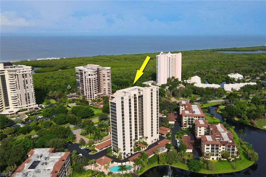 AMENITIES GALORE! Nestled on the first floor of the amenity-rich Chateaumere high-rise, this spacious unit features scenic views of the lake and mature landscaping Pelican Bay is famous for. The decorator-ready unit features impact-glass throughout and enclosed balconies for a spacious foot-print and year round entertaining. A crisp white kitchen features a light and bright breakfast nook and large window with sight lines towards the Gulf. Chateaumere recently received a full interior remodel with designer lobbies, library, Royale Room with expansive prep-kitchen, meeting/dining spaces, billiards, and even on-site gym and pool. QUICK ACCESS TO BEACH TRAMS. In addition to building amenities, Pelican Bay is known for its miles of immaculate private beach, coastal mangrove forests and breathtaking nature paths. Regarded as Naples’ premier mixed-use beachfront community, Pelican Bay sets the bar when it comes to its luxury living with exclusive amenities including private beachfront restaurants, beach services, tennis courts and pro shops, full service fitness center, community center, canoes and kayaks, sailing, wellness studio and nutrition and health services.