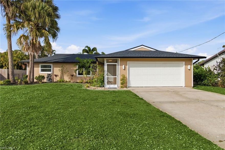 Beautifully updated single-family home in a convenient South Fort Myers location, offering a modern interior and a brand-new roof for peace of mind. This fully renovated residence features an open living area with contemporary finishes, modern tile flooring, fresh paint, stylish fixtures, and a welcoming fireplace that adds warmth and character. The kitchen has been upgraded with sleek cabinetry, solid-surface countertops, and stainless steel appliances. Both bathrooms have been tastefully remodeled with clean, modern design.

Additional upgrades include epoxy-finished garage floors, privacy fencing, and no-see-um screening for enhanced comfort during outdoor living. The home sits on a spacious lot with room to relax or entertain, plus a large driveway for easy parking.

Low cost HOA included Tennis Court, Playground Fishing Lake, and Community Boat Dock with Gulf Access!

Located near shopping, dining, healthcare, and the beaches of Fort Myers and Sanibel, this property provides excellent access to everyday conveniences and coastal recreation.

Move-in ready and ideal for full-time or seasonal living.