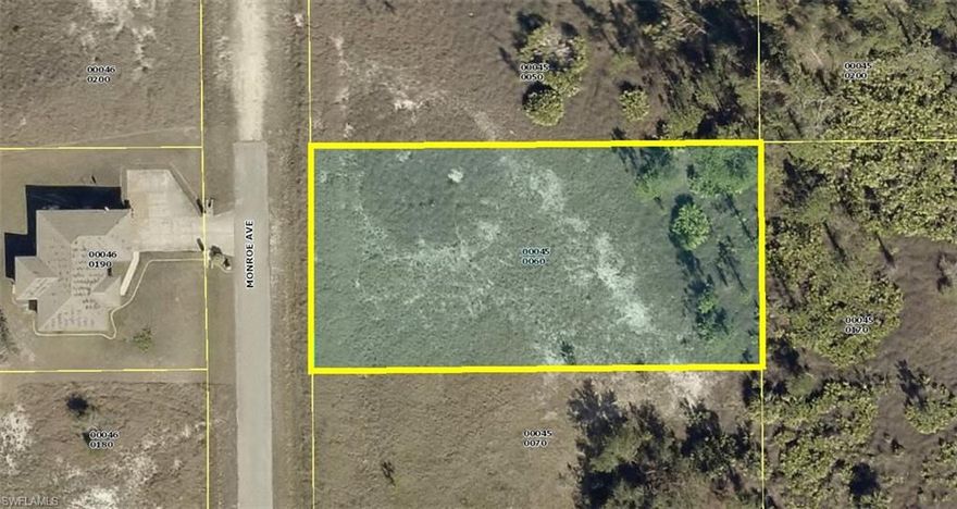 An exceptionally nice high & dry generous oversize 1/2 Acre homesite both wide & deep (width 105' x 210' deep) in a very quiet low to no traffic dead end street of nicely kept single family homes. This property is 100 percent cleared ready to go with only low grasses featuring Western and Southwestern sunset views at the roadside of the property & cooler Easterly morning views at the rear of the homesite along with quick & easy access to Joel Blvd., Palm Beach Blvd. (State Road 80) (i.e. convenient to all services), shopping, restaurant, employment, medical care, SWFL International Airport, Caloosahatchee River, boating, beaches & all that beautiful Southwest Florida has to offer. County maintained paved roads with power & phone lines already at the street. Build your dream or vacation home now and/or save this special oversize 1/2 Acre homesite for later. Don't miss this unique opportunity to purchase this premium homesite for only $19,995 with $0 (ZERO) down, no income, job or credit checks for ONLY $159.00 per month. Personal checks are welcome. Take a first and/or second look soon ... you'll be so glad you did.