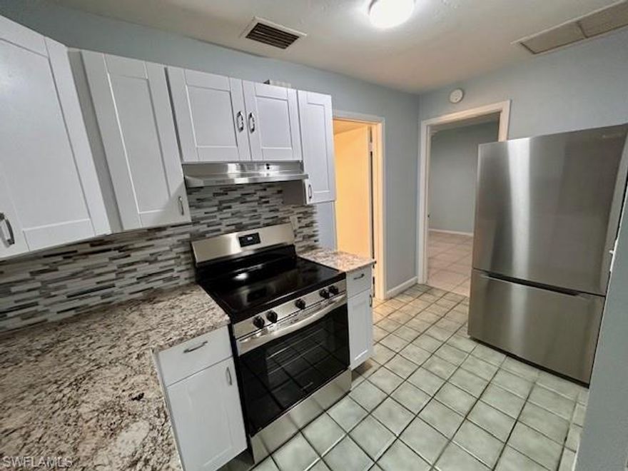 Fully renovated 1-Bedroom 1/2 duplex in the Heart of Downtown Cape Coral. Brand new appliances, new washer and dryer in unit. New bathroom vanity and shower. New paint! Very large living room area. Private screened in lanai. Live in the center of it all! Walking distance to all of Cape Coral downtown restaurants and shops. $1325/month INCLUDING WATER and lawn care. ALL PETS WELCOME! Private landlord. Quick approval with low background check fees. Available immediately.