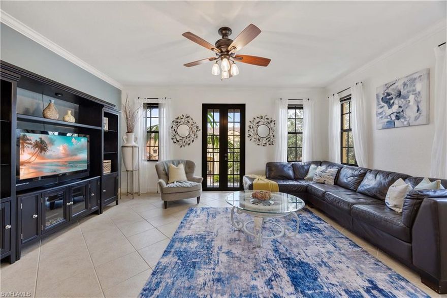 Experience the ultimate Southwest Florida lifestyle in this beautifully maintained Santa Clarita end-unit, perfectly positioned within the desirable Ole’ at Lely Resort community. This stylish residence offers enhanced privacy and an ideal location between the world-class beaches of Marco Island and the upscale shopping, dining, and entertainment of downtown Naples.

Inside, you’ll find a bright and inviting open-concept layout designed for modern living. The spacious kitchen features granite countertops, stainless-steel appliances, a breakfast bar, and white cabinetry, seamlessly flowing into the living and dining areas—perfect for everyday living or entertaining.

The home offers three comfortable bedrooms and two-and-a-half baths, including a luxurious primary suite with dual vanities, a soaking tub, separate shower, and a large walk-in closet. A flexible lower-level den provides extra space for a home office, gym, or guest area.

Ole’ at Lely Resort is known for its award-winning amenities, where residents enjoy a resort-style lagoon pool with cabanas and poolside service, a spa, fitness center, movie theater, pub and café, library, and courts for pickleball, tennis, basketball, and volleyball. The community is also pet-friendly and offers access to two public championship golf courses, scenic walking paths, and lush green spaces.

This turnkey-furnished home has been thoughtfully updated with a new roof (2024) and new AC (2023)—providing peace of mind and move-in readiness. Whether you’re seeking a full-time residence, a seasonal retreat, or an investment with flexible rental options, this property combines comfort, elegance, and convenience in one exceptional package.