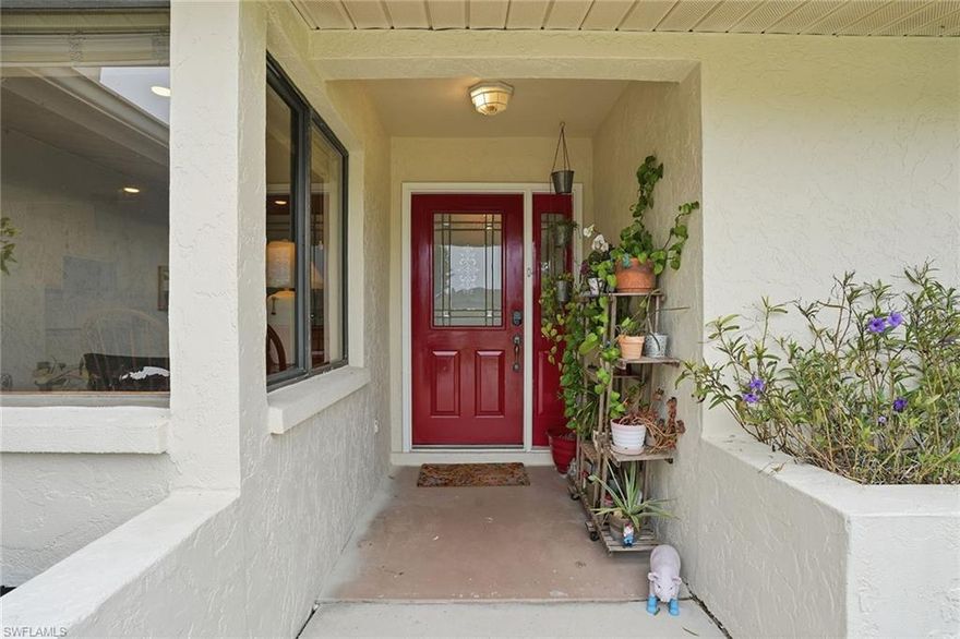 Excellent location and tucked away on a quiet cul-de-sac in the established Lakewood community, this charming three-bedroom, two-bath residence sits on a spacious 0.21-acre homesite and offers 1,978 square feet of comfortable living space. Go inside to find a freshly painted interior with laminate flooring throughout and a thoughtfully designed layout that feels functional and welcoming. The separate kitchen and dining area is filled with natural light from the front corner window, creating a bright and inviting space for everyday living. The home offers flexibility to enjoy as-is or personalize over time, making it an ideal opportunity for first-time buyers, seasonal residents or investors. The screened lanai overlooks the landscaped backyard setting, along with a cozy front fire pit area that adds to the home's charm. Additional highlights include a two-car garage and a roof replaced in 2017. The home remained dry during recent storms, according to the owner, offering added peace of mind. Ideally just minutes from Fifth Avenue South, world-class dining, shopping, and Naples beautiful Gulf beaches, this home combines value, location and potential.