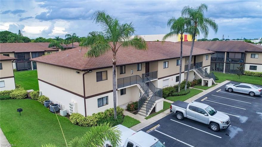 Wonderful Apartment on the first floor in a great condo. Features  2 bedrooms/ 2 bathrooms , tile and laminate throughout , granite counters in the kitchen, screened lanai, and the condo offers a community pool . This condo is located on a great location close to S Cleveland Ave and Colonial Blvd. Near to Entertainment, Restaurants, Shopping and Schools.