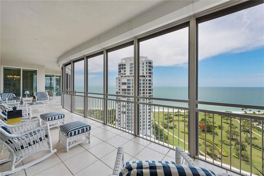 On the beach in the heart of Park Shore, magnificent Gulf and northern bay views await you in this highly coveted 03 stack at Provence. With floor-to-ceiling windows, crown molding and gorgeous built-ins, you’re sure to enjoy all the extra features. Wake up in your master suite to see beautiful turquoise waters, lush landscape and feel the breeze on your face from your expansive screened-in balcony. All 3 bedrooms have en-suite baths, walk-in closets and beautiful views. The den is perfect for a home office with an exquisite built-in desk and ceiling with access to the balcony and the same peaceful Gulf views. Provence is the epitome of luxury living in Naples, with a spectacular pool and spa, outdoor kitchen, community and board rooms and fitness center, all overlooking the beach, along with sauna and tennis courts. Additionally, you will have two under-building parking spaces, extra storage and 24-hour gate and lobby service. Provence is pet-friendly, with two pets permitted without any size restrictions. Boaters can lease a slip through the Venetian Bay Yacht Club just across the street, and after a day on the water, walk to the renowned dining and shopping at Venetian Village.