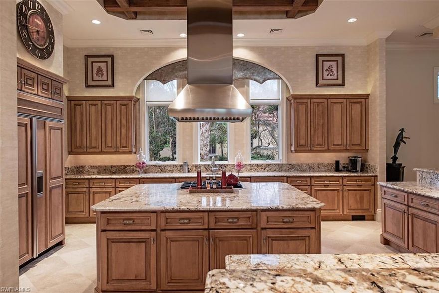 Discover refined living in this sprawling 5,700+ square foot courtyard pool home, located in the highly sought-after Ravello neighborhood of Mediterra Golf & Beach Club. This residence combines the unique appeal of Ravello's oversized homes sites with the prestige of a prime Collier county location. This exceptional residence is designed for both comfort and privacy, with a stunning courtyard pool that serves as the heart of the home, offering a serene, private retreat for relaxation and entertaining. The spacious gourmet kitchen is a centerpiece, equipped with high-end appliances, abundant storage, and ample space for hosting family and friends. A detached 4th bedroom suite offers guests their own private retreat, making this home as functional as it is stunning. This home epitomizes luxury living in one of Naples’ premier gated communities, where elegance and functionality blend seamlessly for a truly elevated lifestyle.