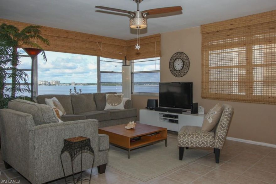 Fantastic river views from the 5th floor of this classic Downtown Waterfront Condo.  This corner unit is light and bright and has a fantastic floor plan.  This is a 2 bedroom unit and both bedrooms have very large walk in closets.  Granite counter tops were recently added to the bathrooms and the kitchen has been updated with stainless steel appliances.  Riverside Club is within walking distance of the grocery store, pharmacy, shops, restaurants and all the great downtown events.  Truly enjoy Florida's beautiful weather from the heated pool, or sit on one of the many outdoor benches and just enjoy the magnificent river views.  If you have a boat you're in luck, there is even a common dock to accommodate your boat so you can enjoy waterfront dining at its best.  Make your appointment today to see this fabulous riverfront condo and start living the Florida lifestyle.