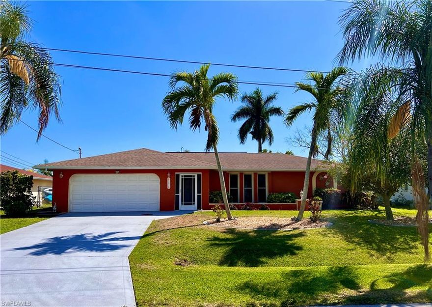 Southern exposure on Sailboat access canal in gorgeous quiet neighborhood just minutes to the open water!
This 4 Bedroom pool home has been remodeled over the years and is waiting for a new owner. Open floorpan offers formal dining or family room, kitchen with granite, soft close cabinets and stainless steal appliances. Master bathroom has beautiful tile and double vanities and good size walk in closet. Four separate sliders bring you out to a wonderfully inviting paver pool area and covered lanai with decorative wood ceiling.  Guest bath also serves as a pool bath. Forth bedroom has access to the garage and is perfect for an office or work room.   Newer roof, newer A/C. 10,000lbs boat dock and lift.