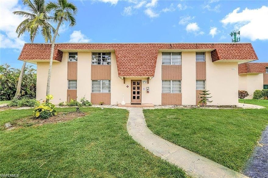 Beautiful second floor unit with income producing potential! 30-day minimum rentals or annual rentals are permitted.  One bedroom, one bath in a central Marco Island location. Marco Villas is walking distance to shopping, entertainment and Veterans Park! Exceptional value, perfect for investors looking for a spot on Marco Island. The main living space offers tile flooring and plantation shutter windows. The updated kitchen is equipped with modern appliances. The bathroom offers a walk-in shower and updated cabinets. Replaced in 2015, the air conditioning unit offers comfort year-round. The unit also features keyed storage and a common area laundry facility. 1 pet is permitted by the HOA, as well as 1 assigned parking space.