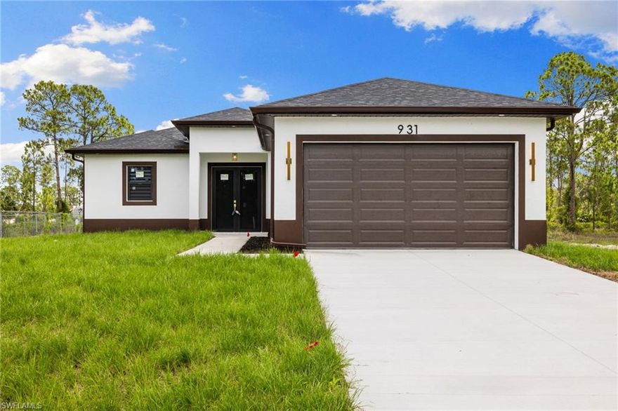 Introducing a stunning new home built in 2025, featuring three bedrooms, two baths, and 1,266 sq. ft. of living space. This upgraded residence exudes luxury with impact-resistant windows, brand-new stainless steel appliances, and custom kitchen cabinets. Don't miss out on this exceptional opportunity!