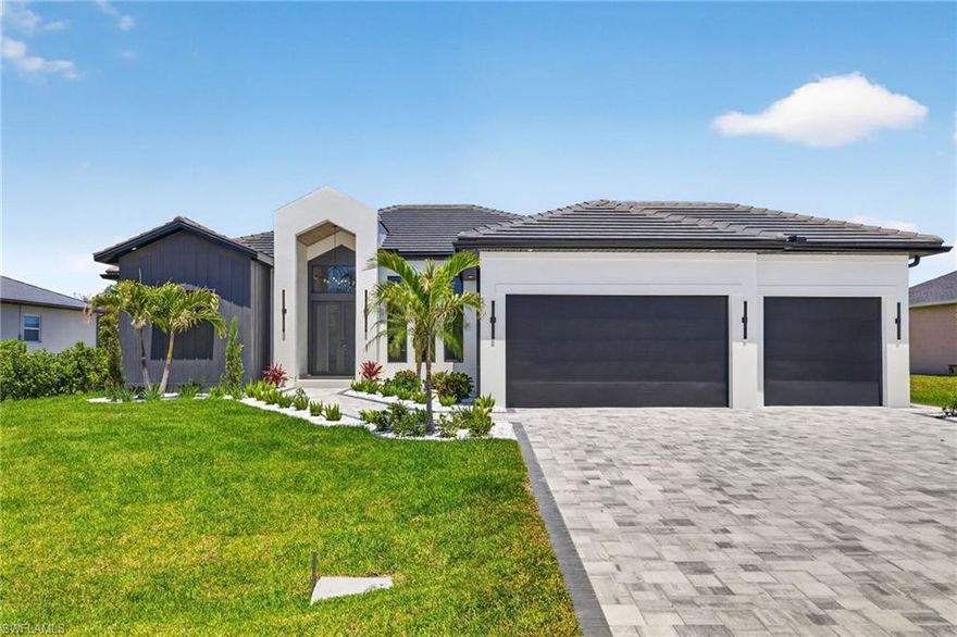 Nestled in a charming, walkable neighborhood already with city water and sewer, this nearly 2,100-square-foot residence offers a premier lifestyle just a stone’s throw from the Seven Islands project and five minutes from the upcoming Coral Grove development. Framed by gorgeous, manicured landscaping, the home immediately impresses with meticulous attention to detail and high-quality finishes, where unique accents and stunning custom designs flow through every room. The layout is thoughtfully composed, featuring 3 bedrooms—including a primary suite that rivals a luxury hotel—a dedicated den or office, and 3 bathrooms, each boasting its own distinct character. One of these bathrooms offers a convenient indoor-outdoor transition, leading directly to a private oasis where the pool and spa are complemented by a refreshing outdoor shower. At the heart of the home, the show-stopper kitchen serves as a true centerpiece, while practicality is prioritized with a functional three-car garage and a unique mudroom transition separate from the laundry room.