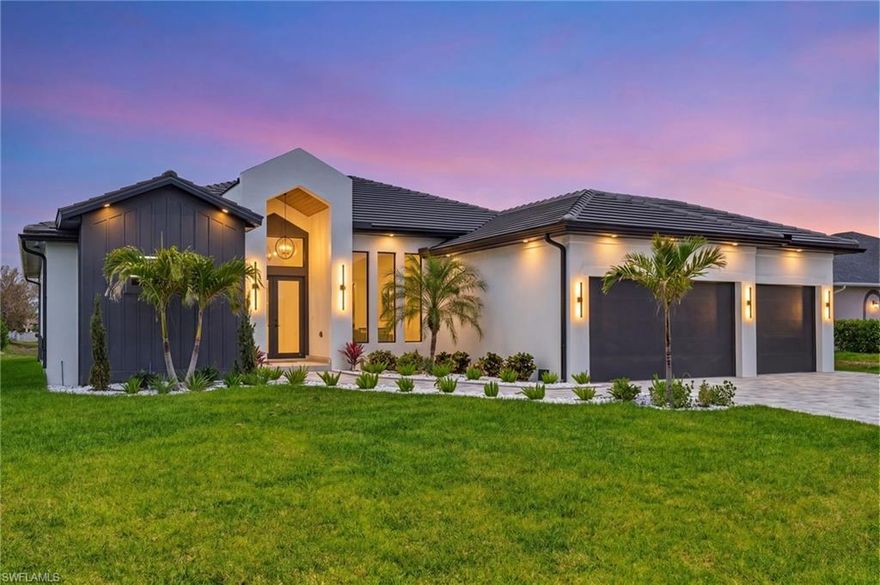 Nestled in a charming, walkable neighborhood already with city water and sewer, this nearly 2,100-square-foot residence offers a premier lifestyle just a stone’s throw from the Seven Islands project and five minutes from the upcoming Coral Grove development. Framed by gorgeous, manicured landscaping, the home immediately impresses with meticulous attention to detail and high-quality finishes, where unique accents and stunning custom designs flow through every room. The layout is thoughtfully composed, featuring 3 bedrooms—including a primary suite that rivals a luxury hotel—a dedicated den or office, and 3 bathrooms, each boasting its own distinct character. One of these bathrooms offers a convenient indoor-outdoor transition, leading directly to a private oasis where the pool and spa are complemented by a refreshing outdoor shower. At the heart of the home, the show-stopper kitchen serves as a true centerpiece, while practicality is prioritized with a functional three-car garage and a unique mudroom transition separate from the laundry room.