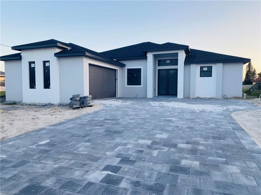 Beautiful New Construction located in a great area for the tranquility of your family. This house has a pool Den+3 bedrooms 3 bathrooms one of these with access to the pool .With beautiful and relaxing views of the freshwater canal.Walk in Closet for your total comfort; laundry ; modern cabinets in bathrooms and kitchen, luxurious tiles throughout the house; on the terrace you will have all the installation ready for if you want to install a kitchen; the entire pool area will be with pavers and the entire driveway. Do not miss the opportunity to know this property and make it your own !!!!!!