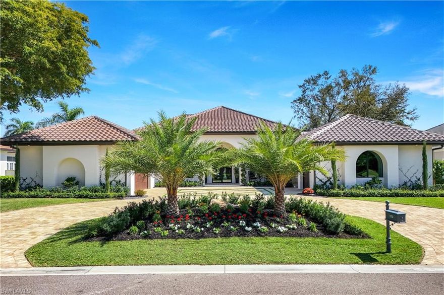 HARD CAP FOR GOLF MEMBERSHIP JUST APPROVED! THIS HOME IS EXEMPT FROM THE HARD CAP! Experience luxury living at its finest in Audubon Country Club, North Naples! This stunning estate home boasts a prime location overlooking a serene water view and the 16th green, all on a spacious 106' wide homesite. The split floor plan ensures privacy and tranquility, with the primary suite in the south wing featuring a sprawling 10' by 30' closet and a luxurious primary bathroom complete with a steam shower, heated Turkish style hammam bench, and a Bluetooth sound system. The north wing has two guest bedrooms, each with en-suite bathrooms, providing a private resort-like experience for guests along with floor to ceiling built in beautiful storage cabinets. Additionally, a separate casita bedroom and bath with a kitchenette offer a secluded space for guests or live-in caregivers. The highlight of this home is undoubtedly the stunning 8' by 5' four-sided glass climate-controlled wine cellar, perfect for wine enthusiasts. The walnut wet bar adds to the entertainment factor, while the gourmet kitchen is a masterpiece with handmade cabinets, a hood fan with inlayed walnut design and top-of-the-line Thermador appliances, including a built-in beverage drawers and an espresso coffee maker.
Step outside to enjoy the 36' saltwater pool with a sundeck and a spa designed for comfort. Golf enthusiasts can practice their putting on the custom poolside green. The climate-controlled 3-car garage is ideal for exotic or collector cars and offers ample storage space.
This isn't just a house; it's a lifestyle. Audubon Country Club offers a range of amenities, including golf memberships, pickleball courts, tennis courts, bocce courts, dining options, and access to kayaks in the inlet waterways. As a Certified Audubon Sanctuary, the community is rich in wildlife and natural beauty.
Located just minutes away from the pristine beaches of North Naples, residents can enjoy the best of both worlds - luxurious living in a gated golf community and easy access to the sun-kissed shores of the Gulf of Mexico. Don't miss the opportunity to make this dream home yours. Schedule a showing and discover the unparalleled features and lifestyle this property has to offer!