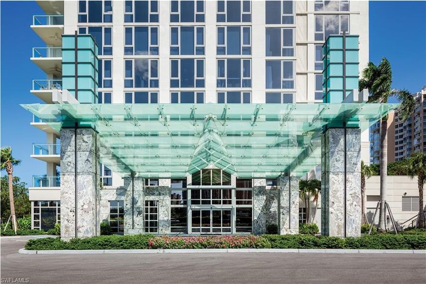 NEW CONSTRUCTION - Located just steps from the beach, this residence is elegantly-appointed and masterfully-designed. Mystique is defining luxurious living at one of Naples' most prestigious addresses. This iconic tower offers incomparable luxury. from expansive floor plan with walls of windows, showcasing breathtaking views. The kitchen includes wolf and sub zero appliances in addition to natural gas cooktops. Mystique building provides concierge services and a 24-hr staff that cater to an exceptional lifestyle. A few of the building amenities include, beautiful pool/spa, social rooms, handsomely-appointed billiards, spa rooms, fully equipped board room, fitness inclusive of 3 Peloton bikes and a state-of-the-art theater. The plaza level displays beautiful art & commissioned glass masks, every turn reveals something unique.