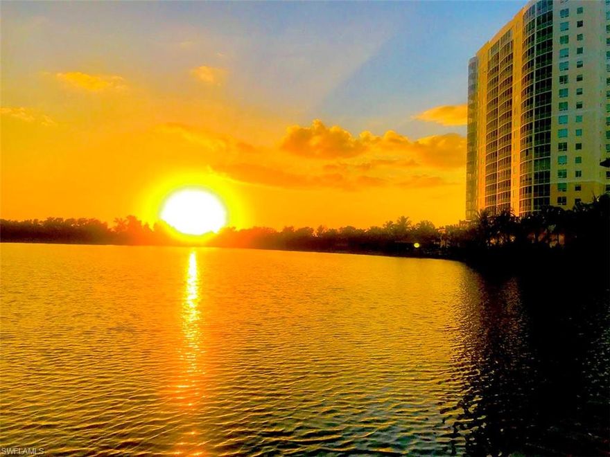 ITS ALL ABOUT THE VIEW! Take in the panoramic views over a sparkling 25+ acre lake, 700+ acre preserve, Bay and Gulf, from this 17th fl 3BR/2BA sky-home in 2,062' of living space. A secured elevator lifts you up to a private foyer. Double doors open into a great room with a wall of sliders framing the breathtaking view. An approx 300' lanai provides el fresco living space. Perfect for entertaining, this open concept plan is light and spacious. A newly renovated and reconfigured kitchen as of Aug 2021 is the heart of the home. The family chef can prepare meals while interacting with guests and taking in the view. White quartz counters, herringbone backsplash, SS Kitchen Aid appliances add contemporary sophistication. The primary BR also features the view and has access to the lanai, 2 WIC and ensuite BA with WI shower, soaking tub and 2 vanities. For privacy, the Guest BRs and BA are located on the opposite side. An over-sized 1-car garage, under bldg parking space and additional storage area convey.