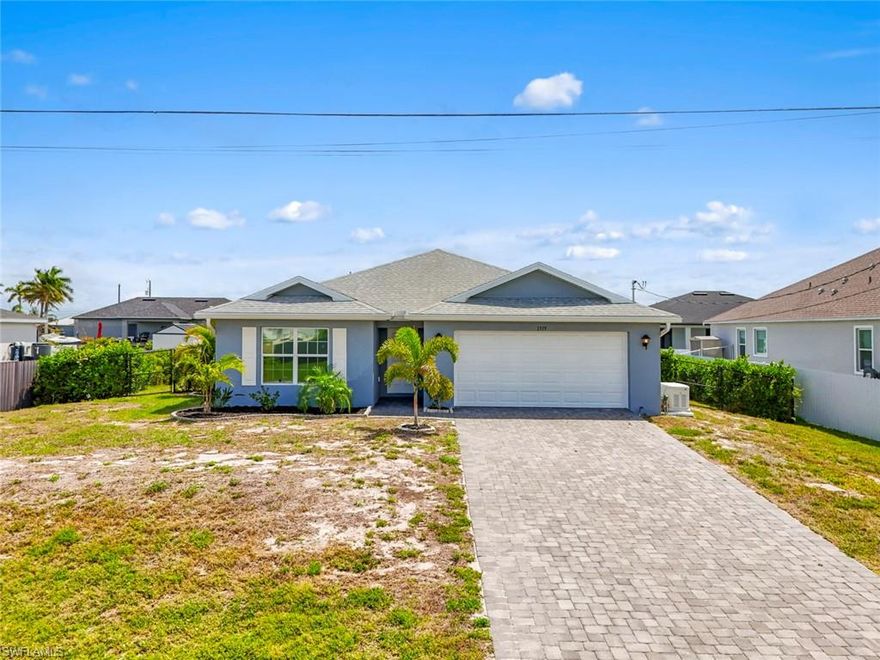 Discover an exceptional opportunity to own this meticulously maintained 3 bedroom, 2 bathroom home in Northwest Cape Coral. Built in 2020, this property offers the quality and appeal of newer construction in an established neighborhood with convenient access to schools, shopping, dining, and recreation, including Mariner High School and Northwest Softball Complex, all within a short drive.

This home features a thoughtfully designed layout and premium upgrades throughout. The open-concept living and dining area flows seamlessly into a well-appointed kitchen with an oversized island, ideal for everyday living and entertaining. The primary suite serves as a true retreat, complete with a spacious en-suite bathroom featuring a dual vanity and generous walk-in closet.

Step outside to enjoy Florida living at its finest. The screened lanai overlooks a partially fenced backyard with a concrete patio and a built-in wood-burning fire pit, perfect for relaxing evenings and outdoor gatherings. Mature perimeter landscaping provides natural privacy and curb appeal.

This home is equipped with a whole-home Generac generator for peace of mind during storms, plus a UV air purification system on the HVAC to maintain a cleaner indoor environment and improve system efficiency.

Well-maintained and ready for immediate occupancy, this NW Cape Coral home won't last long on the market. Schedule your private showing today.