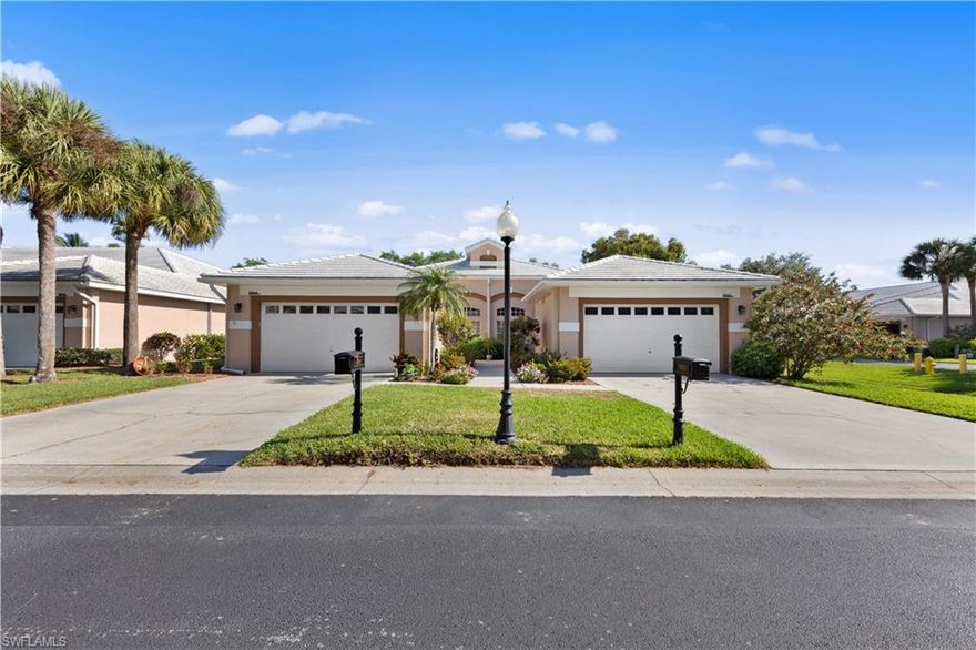 If you seek carefree, maintenance-free living in a completely updated home, this country club villa is for you! With 1847sf under air, 2 BRs + study/2 BAs and a two-car garage, it lives like a single-family home and is move-in ready. This beautifully appointed abode has an open floor plan, soaring ceilings. It also contains all of today's most desirable features & upgrades including stunning wood & tile floors, ceiling heights of 10 & 12 feet & custom crown molding. and eat-in area. Additional features include an elegant foyer w/lighted tray ceiling, custom window treatments,  and numerous built-ins, best of all is the Master Closet as well as a large laundry room and screened lanai. Just steps away is the community pool. This opportunity won't last long! Membership to the Country Club is not required, just enjoy the views. French doors leading to the lanai.