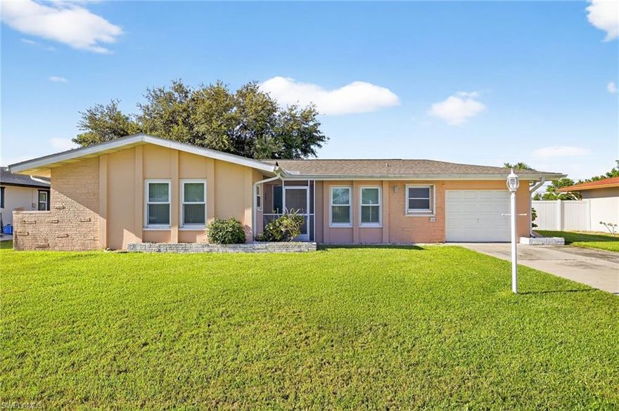 BACK ON MARKET - BUYER'S FINANCING FELL THROUGH - GREAT DEAL FOR YOU!  This well-maintained home is now available in the sought-after St. Andrews area of Cape Coral. Built with durable concrete block construction, this residence offers peace of mind with IMPACT windows, solar electric, and a new ROOF installed in 2022.

Inside, you’ll find quartz countertops in the baths, adding a touch of luxury to the home’s functional layout. The thoughtfully designed floor plan feels larger than the square footage suggests, offering a comfortable and open living experience.

Step outside to your private oasis featuring Southern exposure, a beautifully landscaped yard, and a huge screened lanai—perfect for enjoying the Florida lifestyle year-round.

Don’t miss your chance to own this solid and stylish home in a prime Cape Coral location. Come see it for yourself!