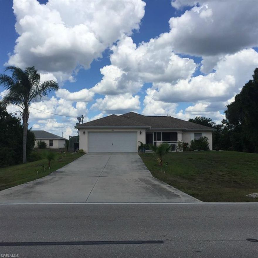 This move-in ready, well cared for home is light and bright with an open floor plan.  There are 2 screened lanais; one in the front and one in back each with slip resistant ceramic tile flooring.  The A/C unit, washer, dryer and dishwasher are only 2 years old.  The great room and kitchen have newer 24x24" tile.  Newer laminate flooring is in all 3 bedrooms.  The master bathroom walk-in shower has been recently remodeled with custom ceramic tile and upgraded glass shower doors.  The well pump was replaced 2 months ago along with the sprinkler heads and also the septic tank was cleaned 3 months ago.  There is an active alarm system.  There  is plenty of counter space and cabinets in the kitchen, along with a pantry.  There is filtered drinking water and water softener.   This home is 10 minutes from the airport and close to shopping, Jet Blue Stadium, and Mirror Lakes Elementary School.  You won't be disappointed! Everything has been done for you! SELLERS MOTIVATED!  MAKE US AN OFFER!