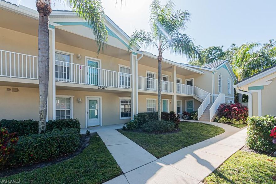 Beautifully maintained 2-bedroom, 2-bath second-floor condo in the desirable Bermuda Park community. This light and bright unit features an open-concept living and dining area, along with several recent interior upgrades including a new AC unit, new hot water heater, new kitchen appliances, a large stainless-steel sink, and new countertops. The private screened lanai provides a comfortable outdoor space for relaxing or dining. The spacious primary suite includes a large closet and an en-suite bath, while the second bedroom offers excellent flexibility for guests or a home office.

Bermuda Park has recently completed significant community updates, including new roofs, fresh exterior paint, and enhanced landscaping. The clubhouse has been fully renovated and now features beautiful décor, new flooring, a reading room, fitness area, and ample space for lounging by the large outdoor pool. Additional amenities include multiple pools, a clubhouse, fitness facilities, and well-kept grounds. Conveniently located near shopping, dining, golf, and Southwest Florida beaches, this condo is ideal for year-round living or a seasonal retreat.

Step out onto your private second-floor balcony and take in peaceful preserve and canal views framed by mature treetops and natural surroundings. With a soft southeast exposure, the setting is especially inviting in the mornings—perfect for coffee, quiet reading, or simply enjoying the sights and sounds of native wildlife in the nearby preserve.