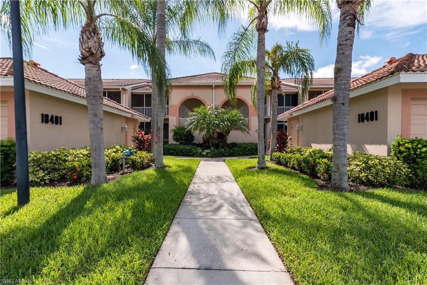 This lovely 2 bedroom + den condo is offered turnkey and move in ready! You will enjoy the incredible view of the Royal golf course, lake and preserve area from both the lanai and master bedroom. This spacious Abbey floor plan- the largest veranda, has been meticulously maintained and shows beautifully.  Tile and crown molding throughout main living area, tastefully decorated, and feels bright and cheery! Both water heater and AC have been replaced a few years ago.  Heritage Palms Golf & Tennis Club has something for everyone! 3 restaurants, 2 golf courses, tennis, pickle ball, new fitness center and more. Ideally located close to shopping, dining, entertainment, the airport and just a short drive to the beautiful beaches of the Gulf of Mexico.  
Be sure to check out the virtual tour and schedule your showing today!