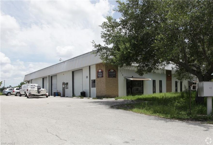 North Naples Industrial Condo. 1,200± RSF: 480± SF office, 720± SF warehouse and 707± SF mezzanine (not included in size). RE Taxes: $1,340.60. POA Fee: $1,000/quarter (2026).