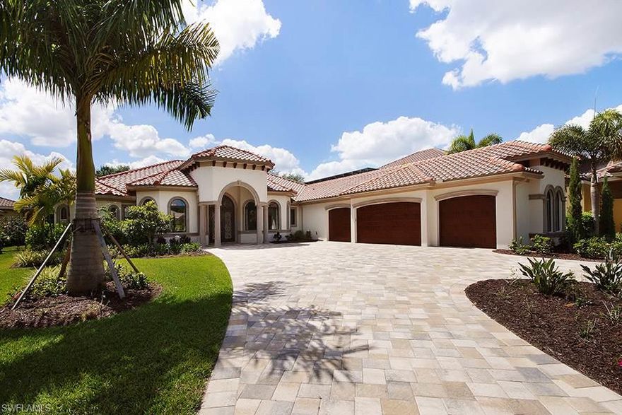 From the minute you enter this special three or four bedroom plus office residence, you will know that this is not merely a house but a home. The glass and iron double doors open onto a welcome great room area with unobstructed views calling you. The outside comes in when you open the space to enjoy not only the screened exterior space but the grove of the Black Walnut Trees just beyond. You breathe it in.  Finishes and features include a four car garage and wood and tile floors throughout. The kitchen boasts granite countertops, stainless Kitchen Aid Appliances, custom tile backsplash to overhead custom cabinets, granite center island with sink, wine fridge, ice maker and a walk in pantry and more.