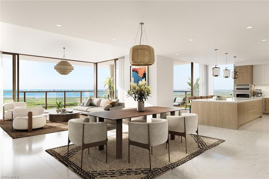 The Island at West Bay is a landmark residential offering rising above Estero Bay, featuring 86 expansive corner residences, with only four homes on each floor. Every residence is thoughtfully designed to highlight sweeping views of the Gulf and the surrounding nature preserve, offering a rare combination of privacy, space and natural beauty. Spacious, modern interiors embrace the essence of coastal elegance, featuring glass-railed terraces, chef-inspired kitchens and indulgent owner’s suites with spa-like bath retreats. Seamless indoor-outdoor living invites residents to experience the tranquility and grandeur of waterfront life. Owners will enjoy a curated collection of resort-style amenities, including a private beach club, a rooftop retreat designed for relaxation and social gatherings, and access to championship golf that complements the active lifestyle in West Bay. As the final neighborhood within the prestigious West Bay Club, this exclusive enclave is brought to you by Kolter Urban, a leader in luxury development across Florida, in collaboration with the acclaimed architectural firm Garcia Stromberg.